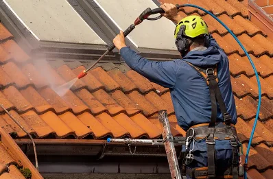 Démoussage et hydrofuge de toiture à Landévennec